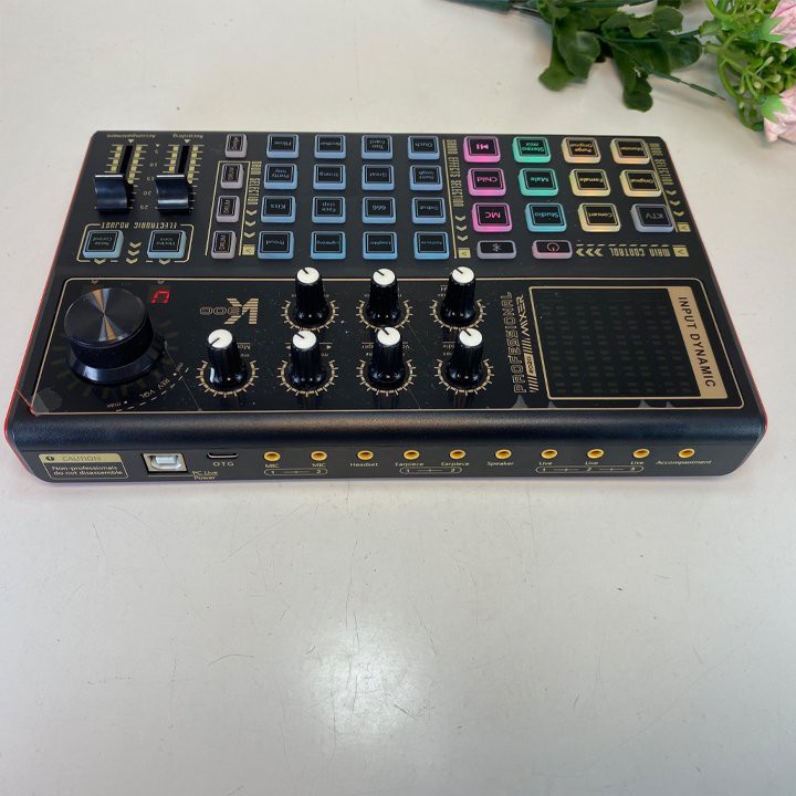 Combo sound card âm thanh K300 kèm míc thu âm woaichang BM900 cao cấp
