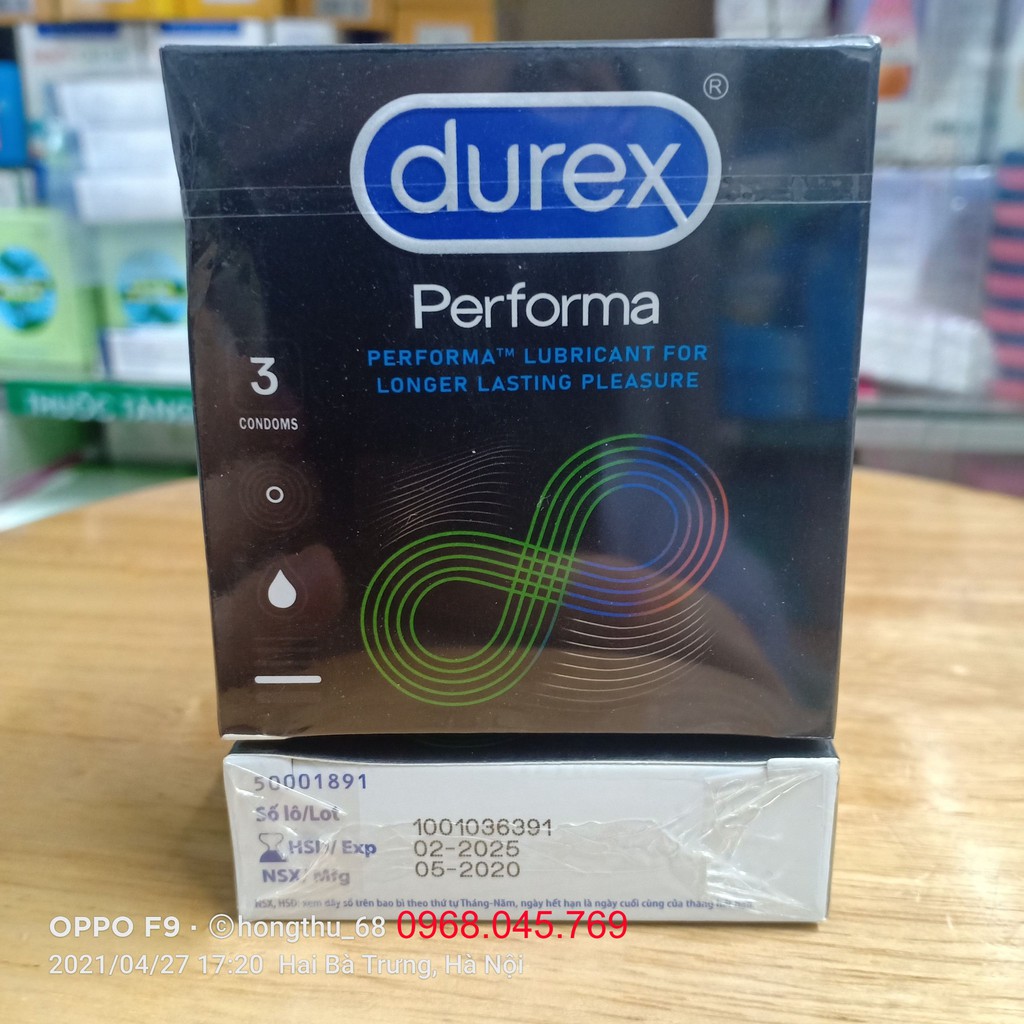 Bao Cao Su Durex Performa Hộp 3 Cái