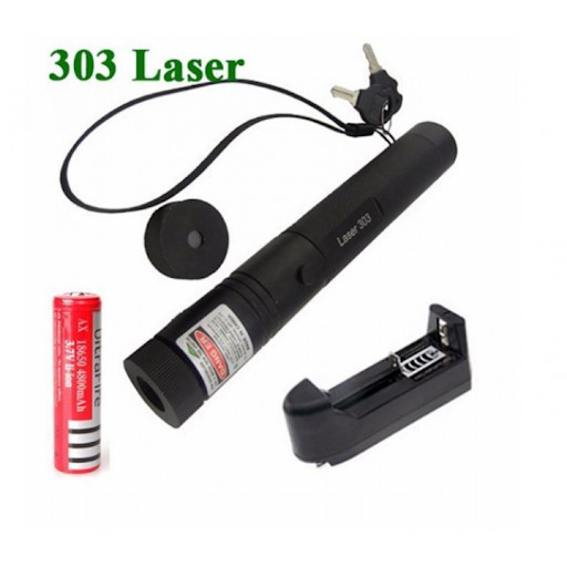 [FREESHIP] Đèn pin Laser Laze MV – 303 (Đen) tia xanh được tặng pin sạc và sạc loại 1