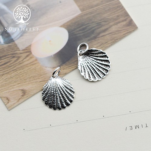 Charm bạc hình vỏ óc xà cừ treo - NQ Jewelry