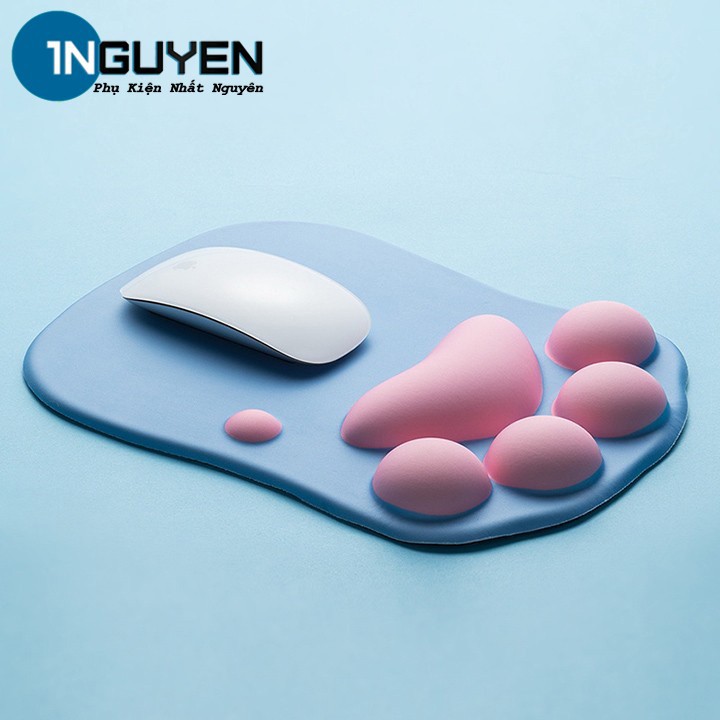 Lót chuột có đệm tay - Bàn Di Chuột Silicon Hình Tay Mèo ngộ nghĩnh chống mỏi, chai tay | Mouse Pad