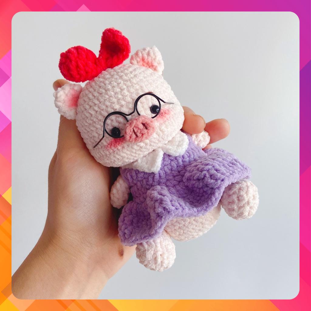 🐷Chart Tiếng Việt chú Heo ngồi siêu đáng yêu - Yêu Handmade