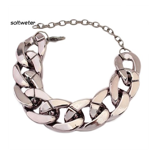 Vòng Tay Dạng Xích Phong Cách Punk Đơn Giản Cho Nữ