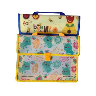 Thanh Hoá - Cặp nhựa - Cặp học sinh - Cặp học thêm Stacom 2 ngăn