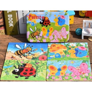 Bộ ghép hính Puzzle tổng hộp ghép được 4 tranh