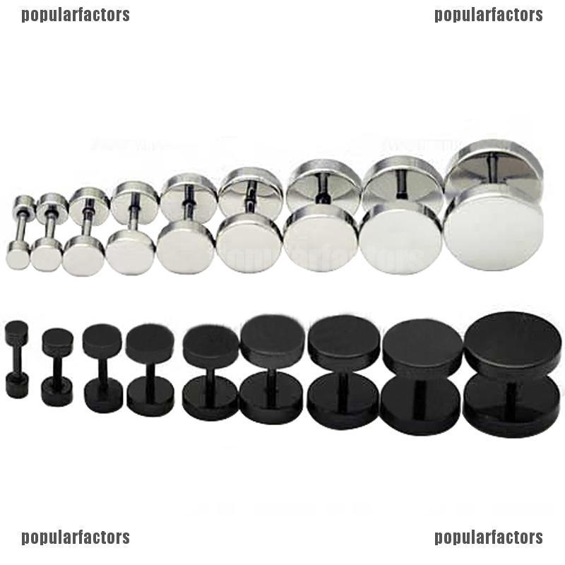 Set 2 Khuyên Tai Phong Cách gothic Bằng Thép Không Gỉ Thời Trang Cho Nam Nữ