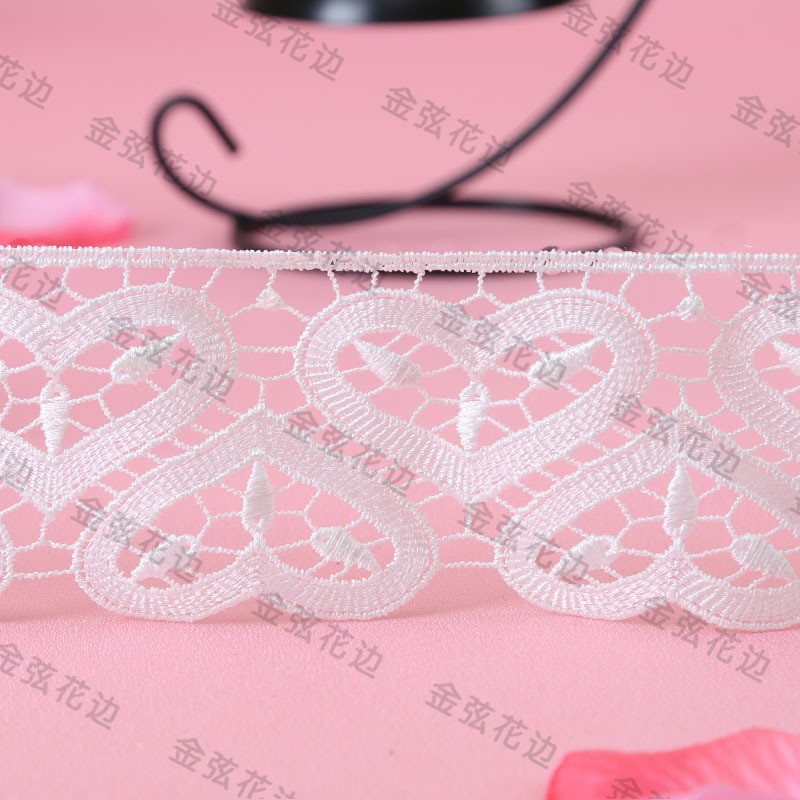 Dải dây viền ren hình trái tim Vintage