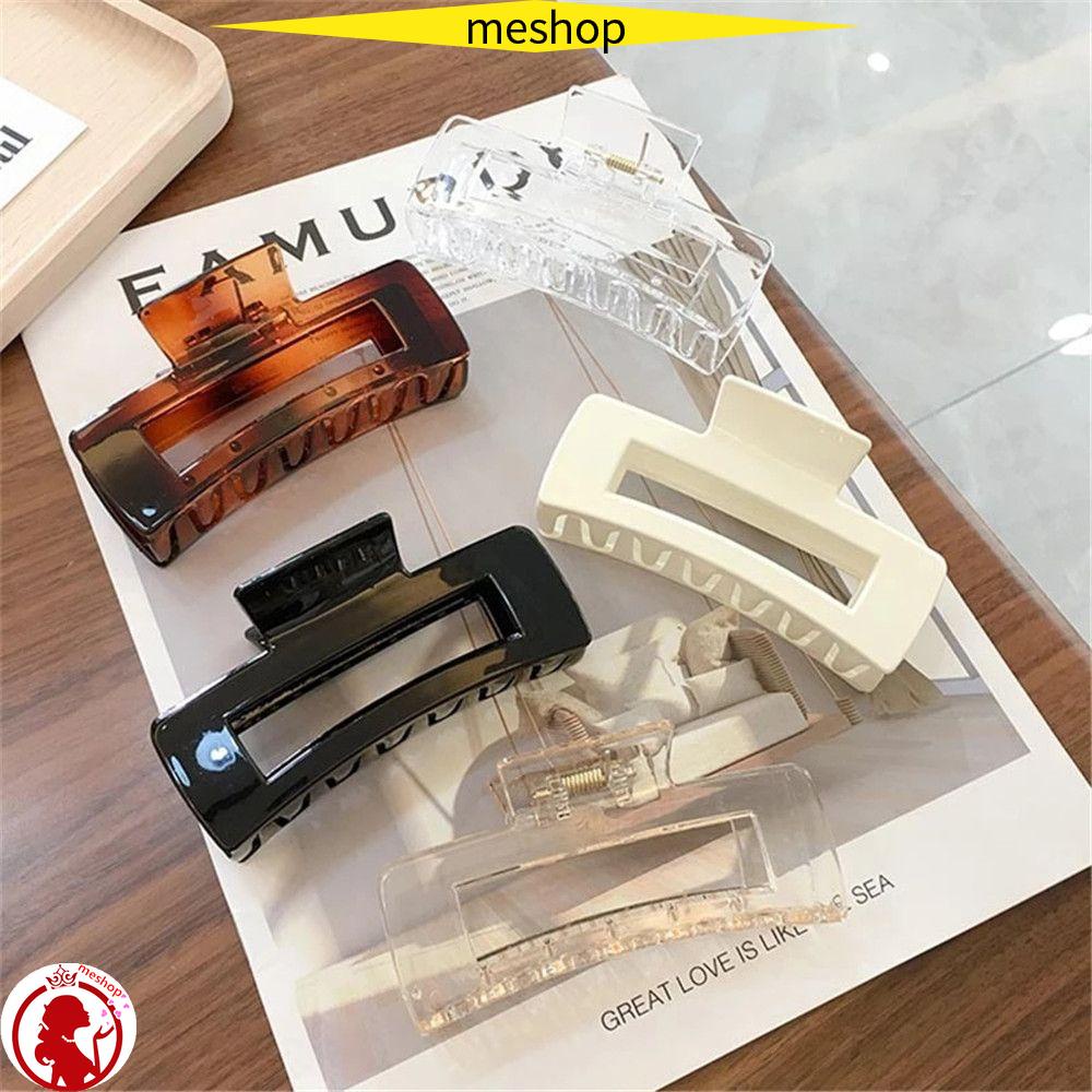 Kẹp tóc càng cua kiểu khoét rỗng bằng acrylic nhiều màu sắc xinh xắn cho nữ