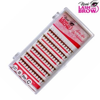 Lông Mi Trụ Katun - Mi Wispy 5D 007 C D - Mi Fan Sẵn Katun