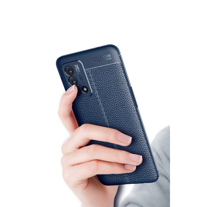 Ốp Điện Thoại Da PU Viền TPU Dẻo Sang Trọng Cho Realme Q3s Q3i Q3Pro Carnival Q2 Q2i Q2 Pro V3 V5 V7 V11 V13 V15 V25 5G