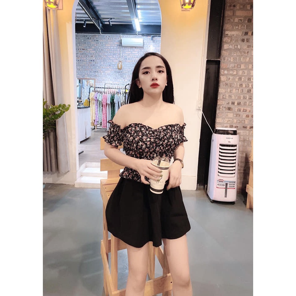 ÁO TRỄ VAI CROPTOP HOA NHÍ 0336 | BigBuy360 - bigbuy360.vn