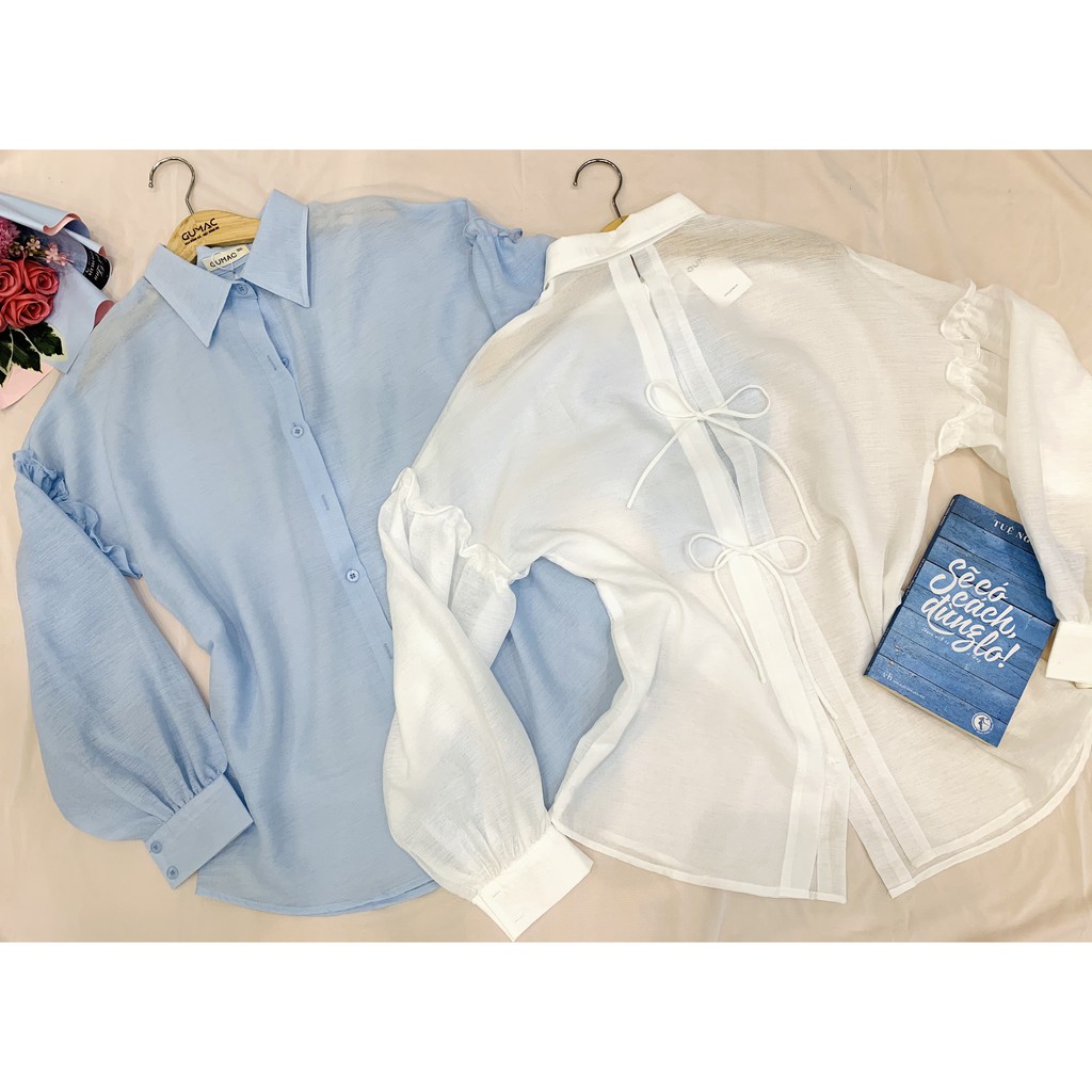 [Mã WABRGM11 giảm 10% đơn 250K] Áo sơ mi nữ phom rộng vải tơ GUMAC AB6119 | BigBuy360 - bigbuy360.vn