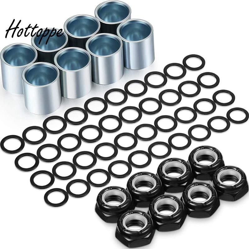 56 Pieces Skateboard Truck Hardware Kit Includes Spacers