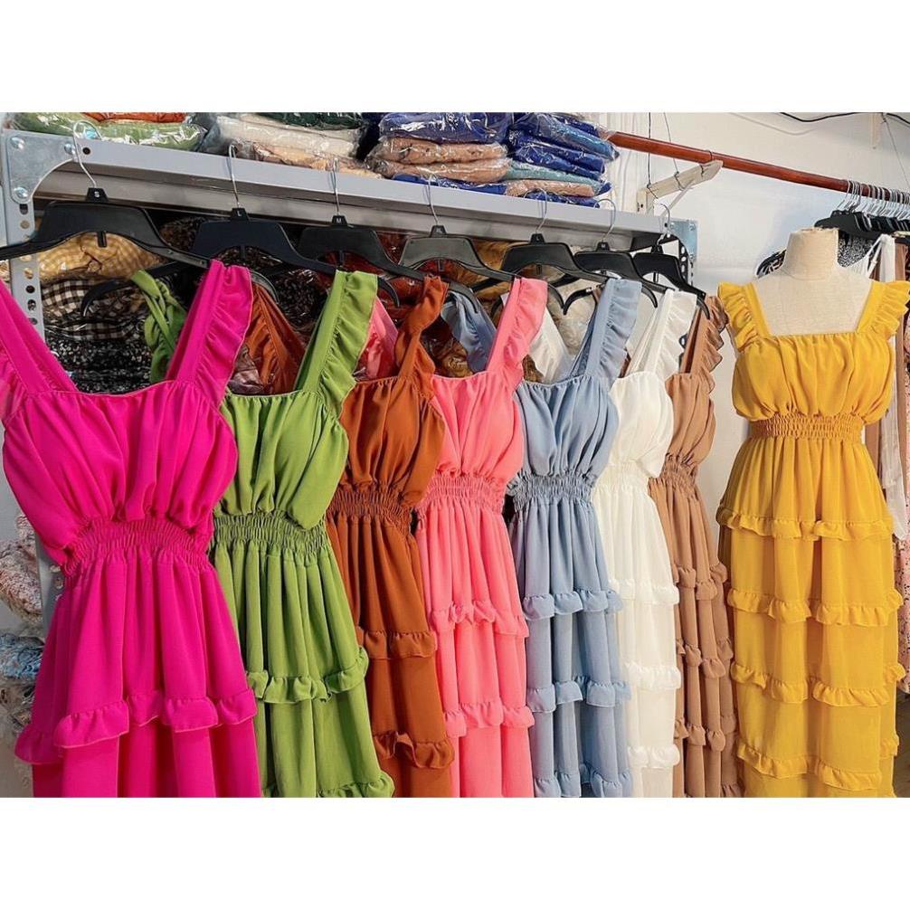 Đầm maxi cánh tiên phối tầng | BigBuy360 - bigbuy360.vn