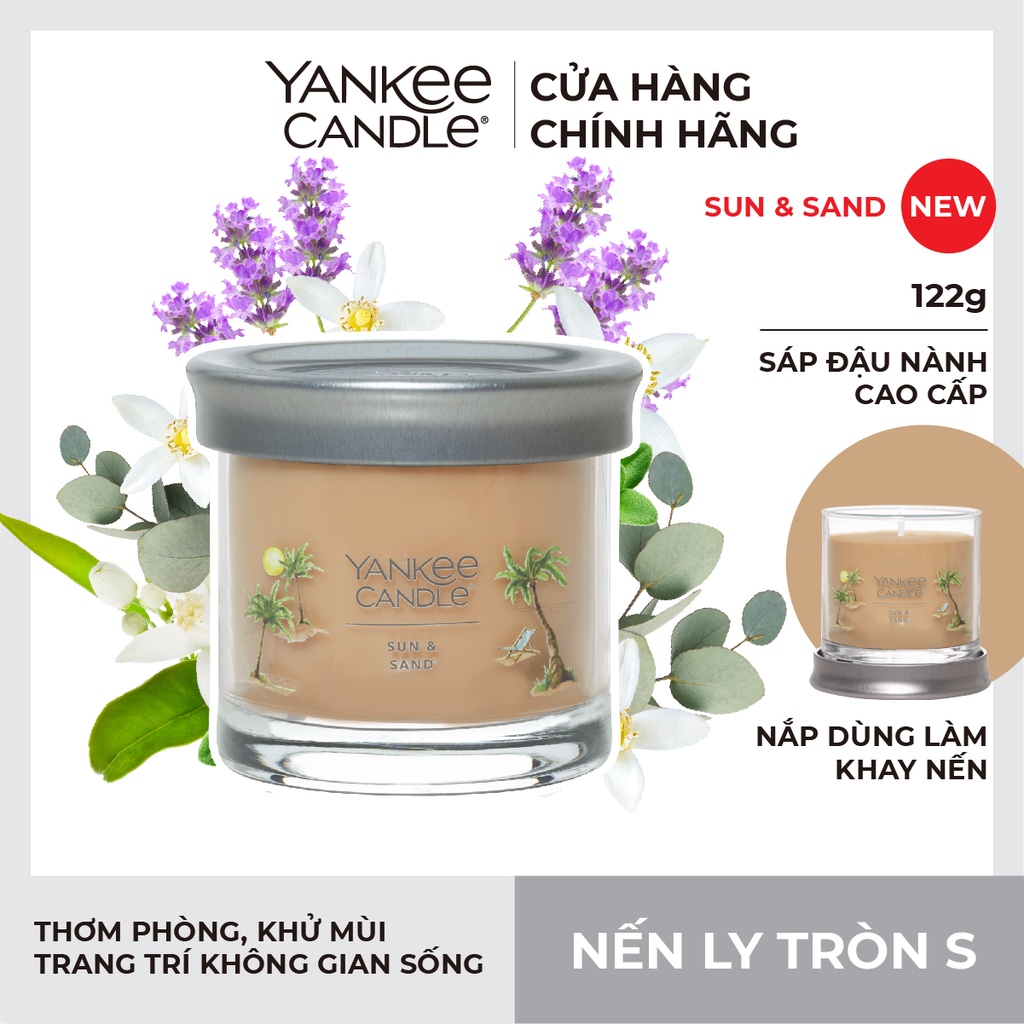 Nến ly tròn sáp đậu nành Yankee Candle size S (122g) - Sun &amp; Sand