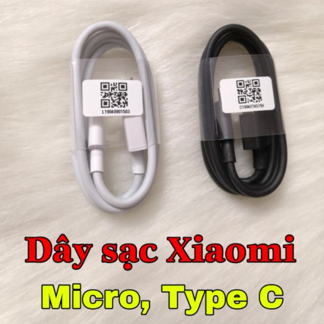Dây sạc Xiaomi sạc nhanh chân Micro USB, Type C