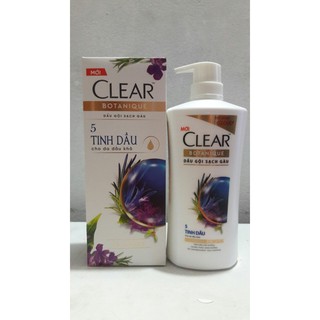 Dầu Gội CLEAR BOTANIQUE 5 TINH DẦU cho da đầu khô  650g