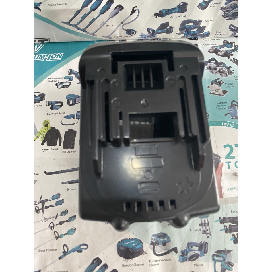 Vỏ mạch Makita 5s 3p 18V 7.5A led ngang, mạch nhận sạc zin, có tem đáy. BN.