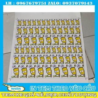 Siêu Rẻ Tem Sticker logo Simpson dán điện thoại cực Cute