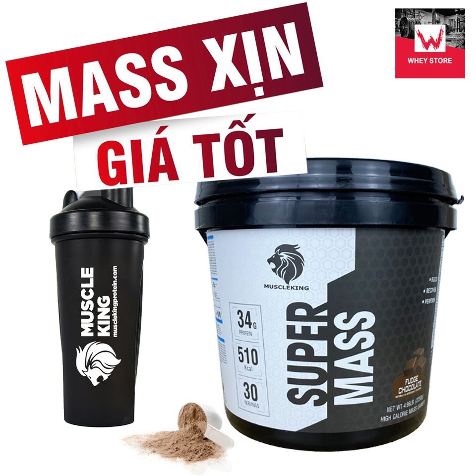 Sữa Tăng Cân Mas MuscleKing 2kg + Tặng Shaker+ Tăng Cân Hấp Thụ Nhanh