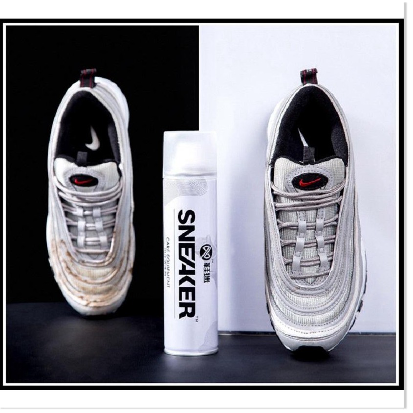 Vệ sinh giày dép  1 ĐỔI 1   Chai xịt bọt làm sạch giày Snoker - Chai tẩy trắng giày sneaker bằng bọt 7063