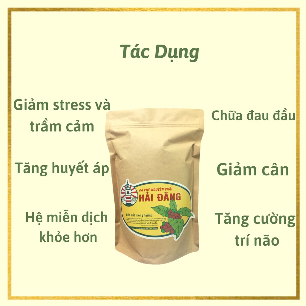 [Combo 10 gói x 1000gr - Tổng cộng 10 ký]  Cà phê nguyên chất rang mộc - Hải Đăng Coffee