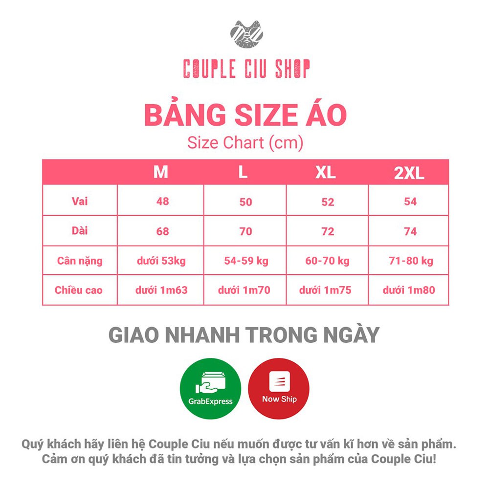 Áo thun (áo phông) cặp đôi dáng unisex Couple Ciu cho nam nữ - Họa tiết khủng long, hai màu đen trắng