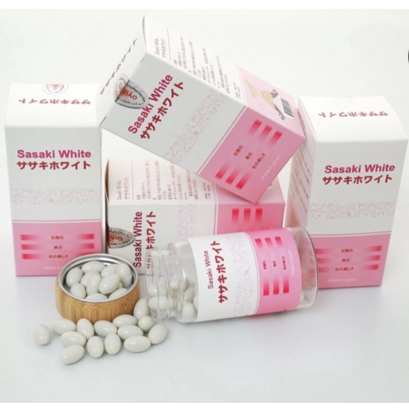 Viên uống Sasaki White tạo hương thơm tự thân, Viên uống trắng da mờ mờ vết nám Nhật an toàn hiệu quả