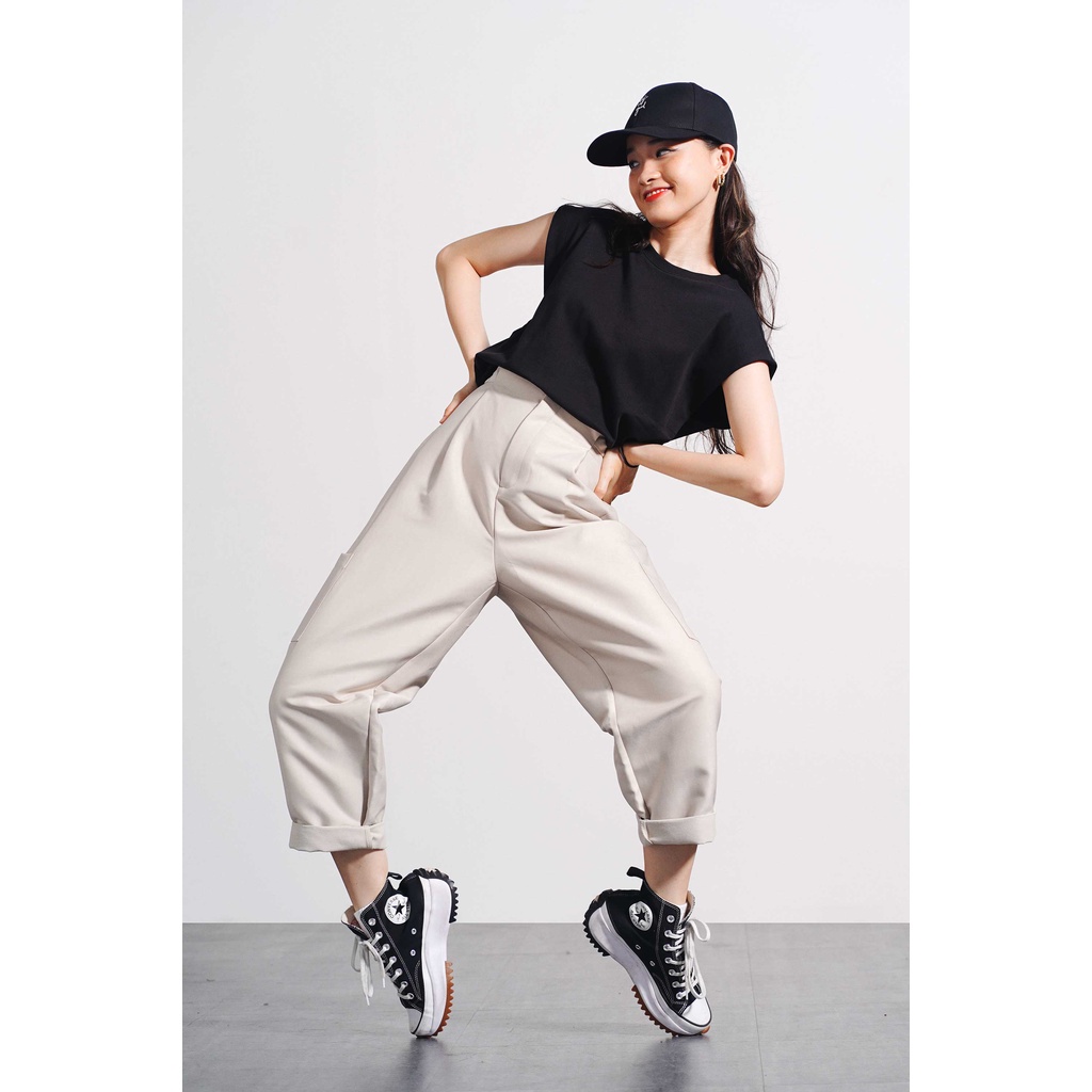 Quần Kaki Nữ Wool Có Túi Form Cocoon - Routine 10F20PCAW009