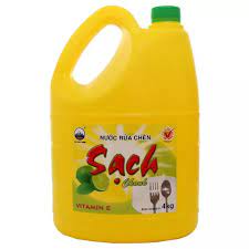 Nước rửa chén Net Sạch Vitamin E hương Chanh/Trà Xanh can 4kg