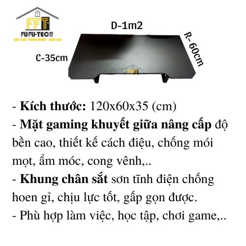 Combo Bàn Gaming chữ U Bệt 120x60 Cm Và Ghế Bệt Tatami Cao Cấp Gấp Gọn Tiện Lợi Dùng Làm Việc Học Tập Chơi Game