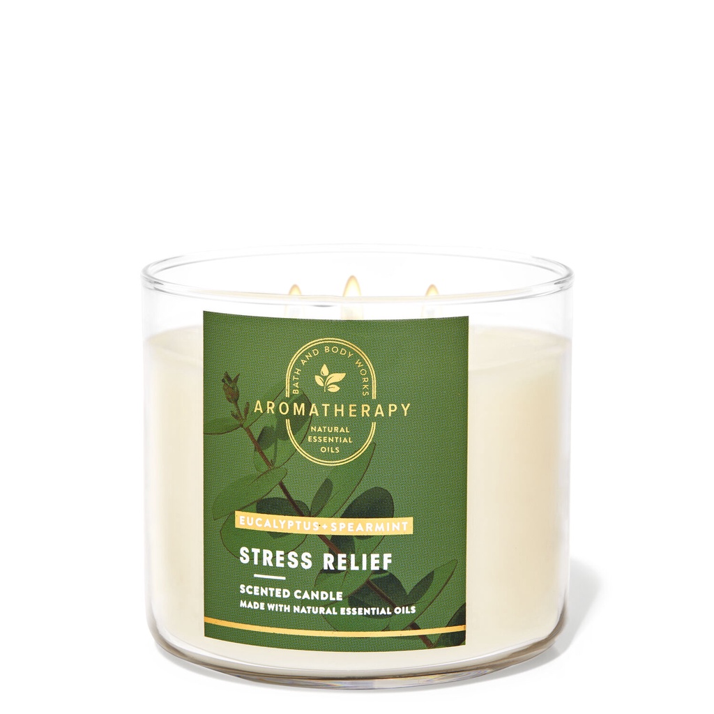 ( Có quà tặng) 3-Wicked Candle Nến thơm 3 bấc Bath And Body Works Thơm phòng, thư giãn sâu, giảm Stress