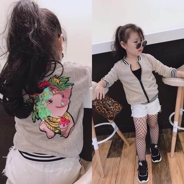 Áo khoác kim sa cho bé gái 7-22kg - chất bao mềm đẹp