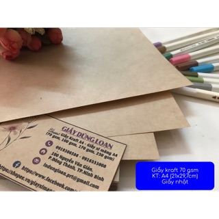 100 TỜ GIẤY KRAFT 70 gsm A4