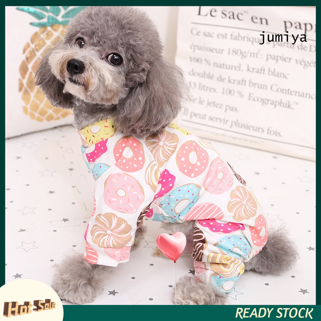 Áo Liền Quần Cotton Mềm Điều Hòa Không Khí In Hình Chú Chó Dễ Thương Cho Thú Cưng