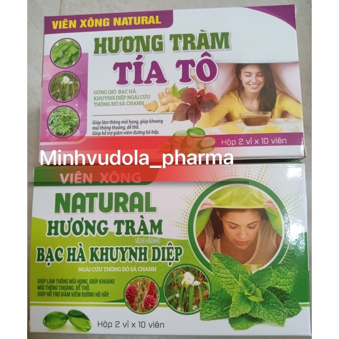 Viên Xông NATURAL Hương Tràm (hộp 20 viên)