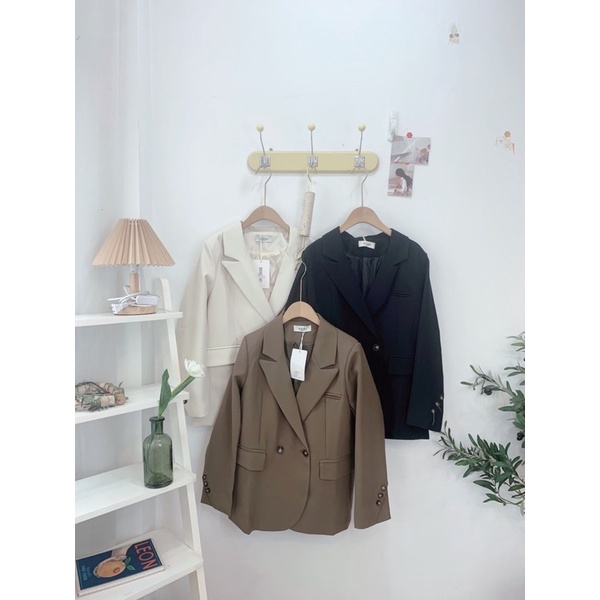 Áo vest blazer khuy chéo tay chính hãng Boiling 262
