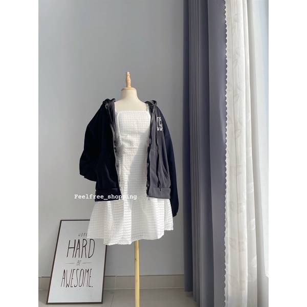 Áo Hoodie Zip Màu Đen Hình In Lót Bông Mặc Đi Học Đi Chơi (Hình Thật)