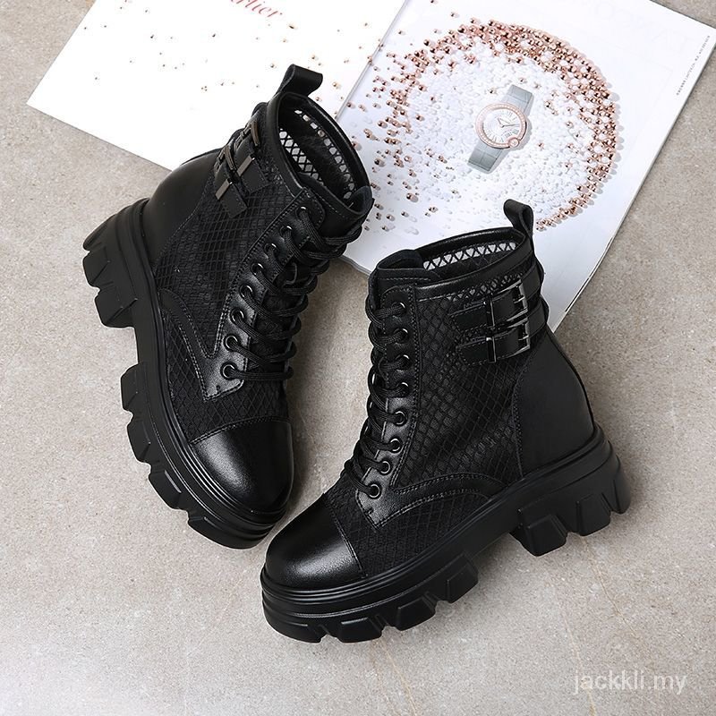 DR. MARTENS Giày Bốt Lưới Đế Dày Thoáng Khí Phong Cách Anh Quốc Thời Trang Mùa Thu Cho Nữ 2021spring