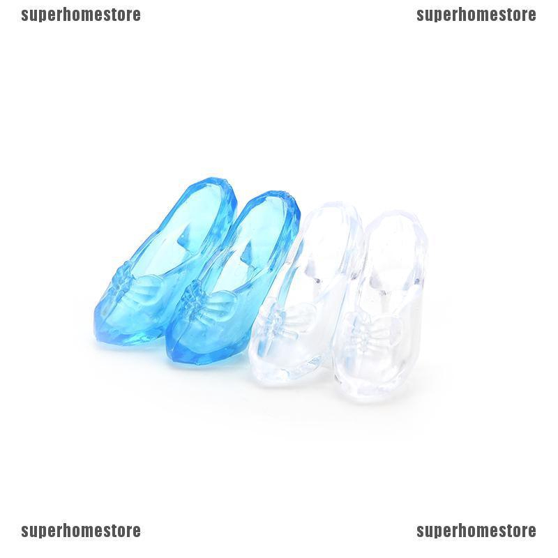 Đôi giày pha lê nhân tạo dành cho búp bê Barbie công chúa Lọ Lem