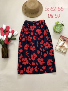 Chân váy vintage - chân váy hoa