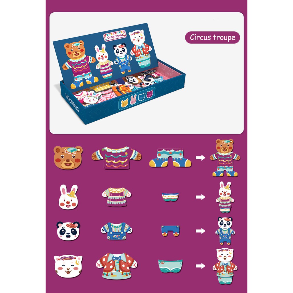 Bộ Ghép Hình Động Vật Giúp Bé Tìm Hiểu Các Nghề Xung Quanh – Dumi Shop