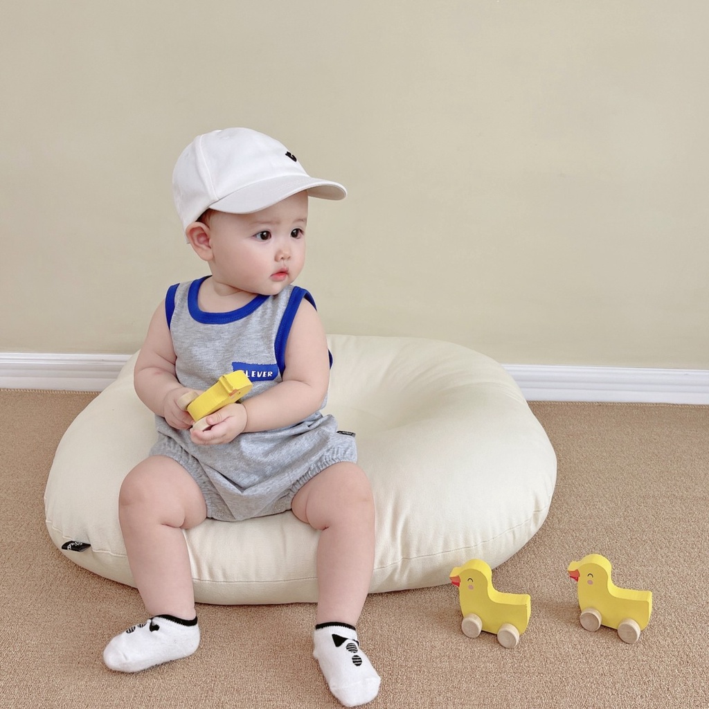 Áo Liền Quần Không Tay Chất Liệu Cotton Dễ Thương Dành Cho Trẻ Nhỏ Mới Sinh 0-24 Tháng