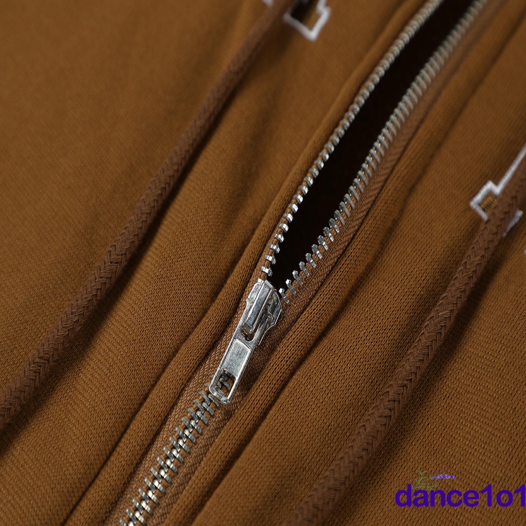 Áo khoác dài tay màu trơn có nón và khóa kéo thiết kế thời trang cho nữ