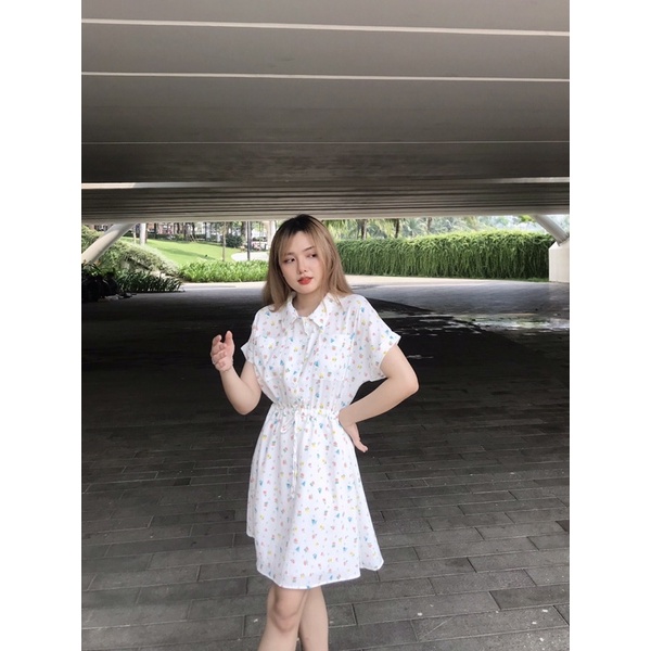 Đầm hoa rút dây