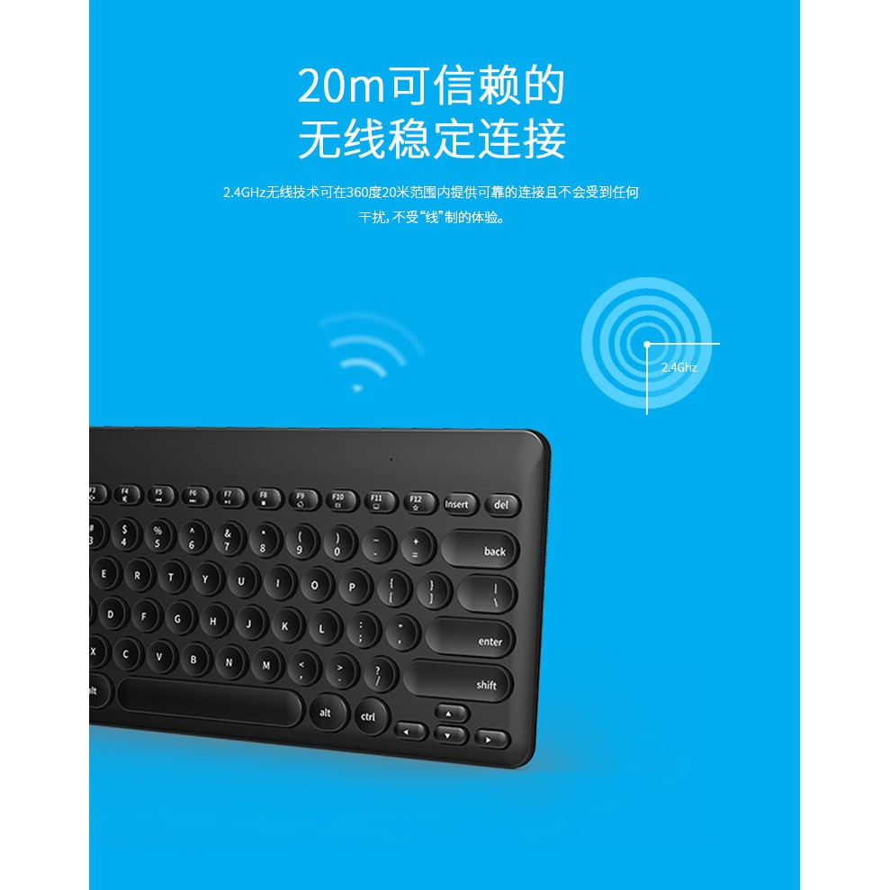 Combo Bàn phím và chuột không dây mini Ultra Slim 2.4G Wireless FD iK6620