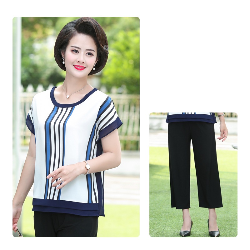 BT5062 Set áo và quần nữ cho người trung tuổi hàng nhập