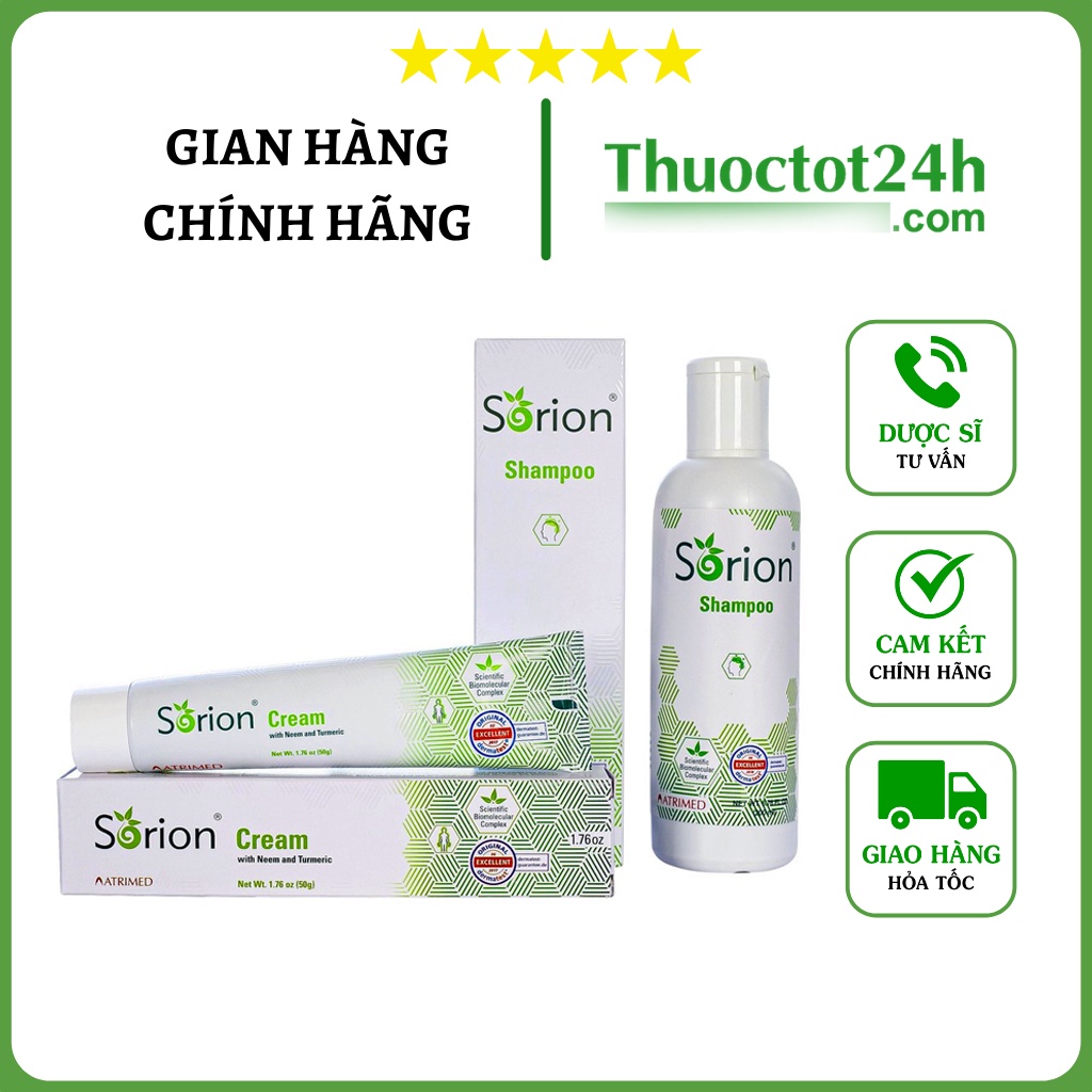 - SORION - Kem Bôi & Dầu Dội Cho Da Vảy Nến, Khô Ngứa, Bong Tróc Da Đầu