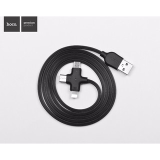 CÁP SẠC ĐA NĂNG 3 IN 1 HOCO X10 CAO CẤP - Cổng Type C - Micro - Lightning
