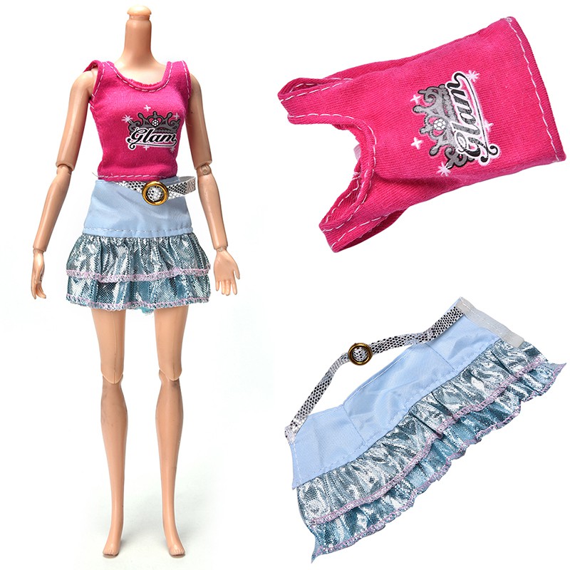 Set Váy 2 Món Thời Trang Cho Búp Bê Barbie